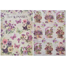 Decoupage Paper - Pretty Pansies / Pansy Garden