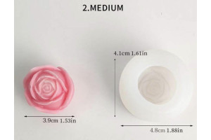 Rose Shape Silicone Candle Mould Medium