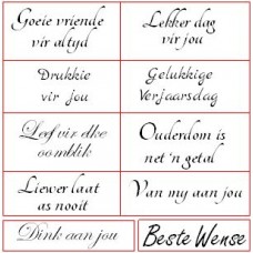 Afrikaans Sayings - Set of 10