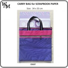 Carry Bage for Scrapbook Paper Pink/Lilac