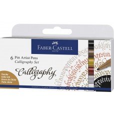 Faber Castell Pitt Artist Pens - Calligraphy - 6pcs