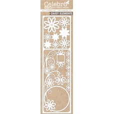 Celebr8 Chipboard - Lanki Card - Daisies