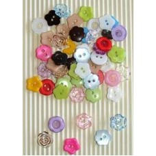 Buttons Small Flowers - Mixed Colors